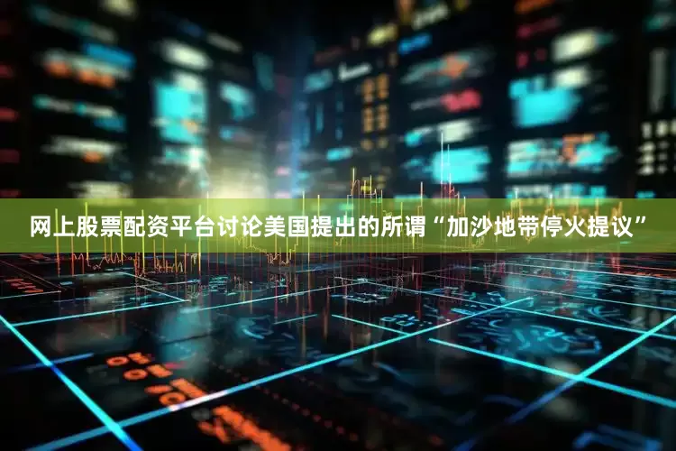 网上股票配资平台讨论美国提出的所谓“加沙地带停火提议”